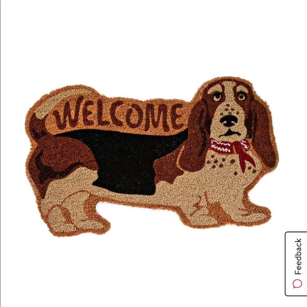 Basset hound coir pioneer woman mat